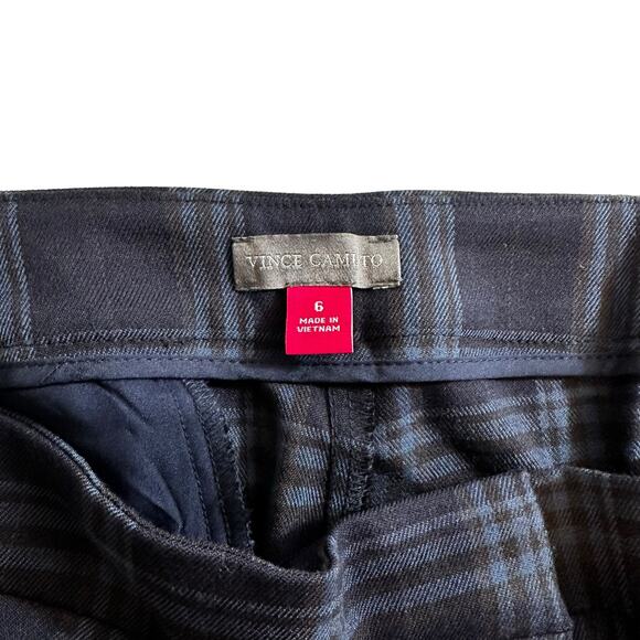 Vince Camuto New Women's Preppy Plaid Trouser Pants Blue Size 6 Career Academia - Picture 7 of 8